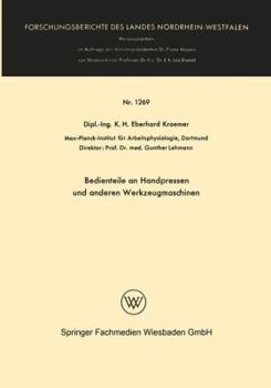 Paperback Bedienteile an Handpressen Und Anderen Werkzeugmaschinen [German] Book