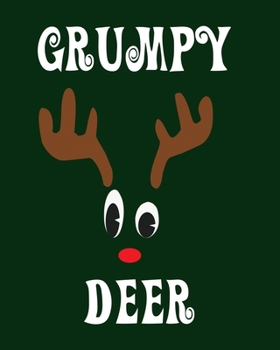 Grumpy Deer: Blank 8" x 10" 200 Pages Thick Unruled Sketchbook DIY Journal