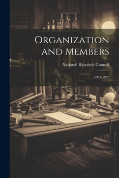Paperback Organization and Members: 1921-1922 Book