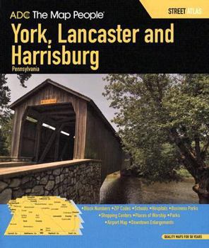 Spiral-bound York, Lancaster and Harrisburg, Pennsylvania Street Atlas Book