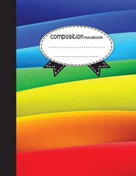 Composition Notebook, 8.5 x 11, 110 pages: Colorful line 2: (School Notebooks)