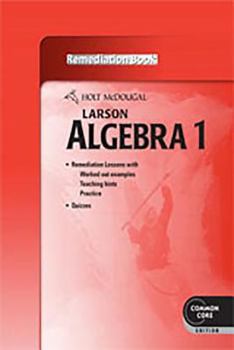 Paperback Holt McDougal Larson Algebra 1: Remediation Book