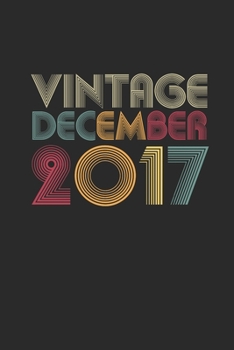 Vintage December 2017: Graph Paper Journal (6 X 9 - 120 Pages/ 5 Squares per inch) for 2nd Birthday Gift Idea for Women And Men
