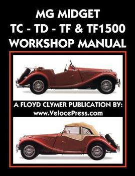 Paperback MG Midget Tc-Td-Tf-Tf1500 Workshop Manual Book