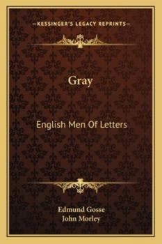 Paperback Gray: English Men Of Letters Book