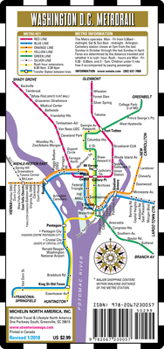 Map Streetwise Washington DC Metro Map - Laminated Metro Map of Washington, DC Book