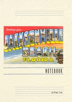 Paperback Vintage Lined Notebook Greetings from Jacksonville Beach, Florida Book