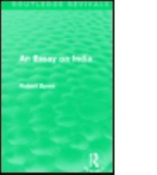 Paperback An Essay on India (Routledge Revivals) Book