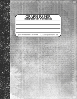 Paperback Graph Paper Composition Notebook: Math and Science Lover Graph Paper Cover Watercolor Silver (Quad Ruled 5 squares per inch, 120 pages) Birthday Gifts Book