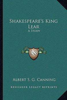 Paperback Shakespeare's King Lear: A Study Book