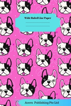 Dog Sloth Theme Wide Ruled Line Paper