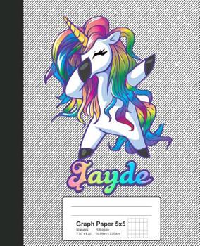Paperback Graph Paper 5x5: JAYDE Unicorn Rainbow Notebook Book