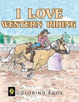 Paperback I Love Western Riding Coloring Book