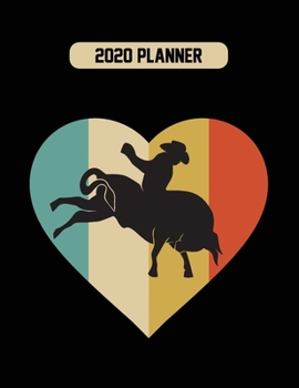 2020 Planner: Bull Riding Weekly Planner Includes Daily Planner & Monthly Overview | Personal Organizer With 2020 Calendar | 8.5x11 Inch White Paper
