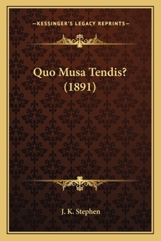 Paperback Quo Musa Tendis? (1891) Book