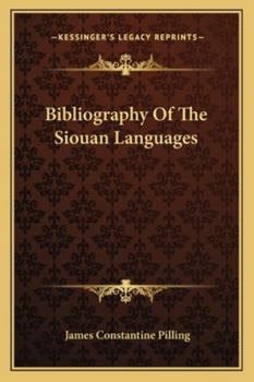 Paperback Bibliography Of The Siouan Languages Book