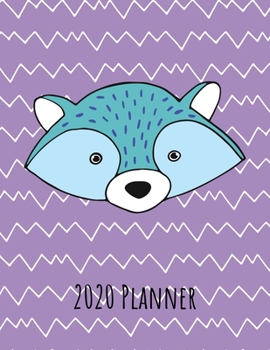 2020 Planner: Weekly Dated With Inspirational Quotes Purple - Raccoon (Cute & Adorable Calendar Planners for All)
