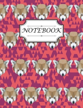 Notebook: Design With Abstract Geometric Polygonal Adorable Red Panda Pattern Perfect For Writing Notes Journal  And Gift Idea For Women,  Men, ... Coworker ( Size 8.5X11 Inches College Ruled )