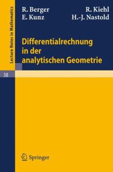 Paperback Differentialrechnung in Der Analytischen Geometrie [German] Book