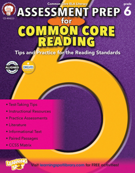 Paperback Assessment Prep for Common Core Reading, Grade 6 Book