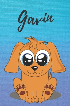 Gavin dog coloring book / notebook / journal / diary: Personalized Blank Girl & Women, Boys and Men Name Notebook, Blank DIN A5 Pages. Ideal as a Uni ... Christmas & Birthday gift for women.