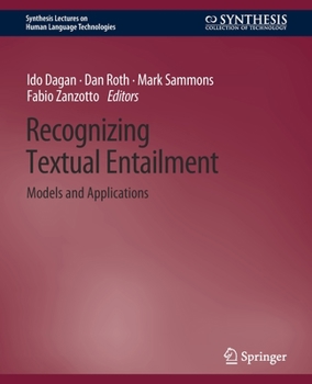Paperback Recognizing Textual Entailment: Models and Applications Book