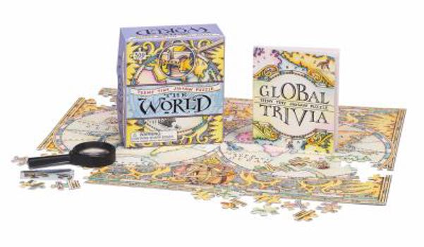 Paperback Teeny Tiny Jigsaw Puzzle: The World [With Tiny Tweezers and Teeny Tiny Jigsaw Puzzle, 300 Pieces and Mini Magnifying Glass] Book