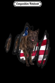 Composition Notebook: Dutch Shepherd Inside USA Flag Dog Gift  Journal/Notebook Blank Lined Ruled 6x9 100 Pages
