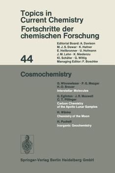 Paperback Cosmochemistry Book