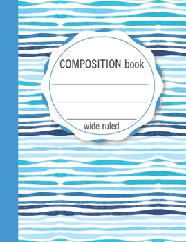 Paperback Composition Book Wide Ruled: Numbered Notebook with Table of Contents Book