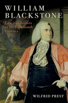 Paperback William Blackstone: Law and Letters in the Eighteenth Century Book