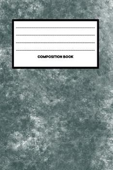 Paperback Composition Book: College Ruled Notebook Composition Book Diary Swirled Paint Grey Watercolor Book
