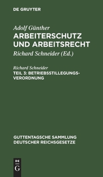 Hardcover Betriebsstillegungsverordnung [German] Book
