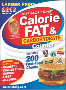 Paperback Calorieking 2019 Larger Print Calorie, Fat & Carbohydrate Counter Book