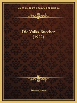 Paperback Die Volks-Buecher (1922) [German] Book