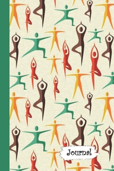 Journal: Abstract Yoga Poses Diary with Blank Lined Notebook Paper