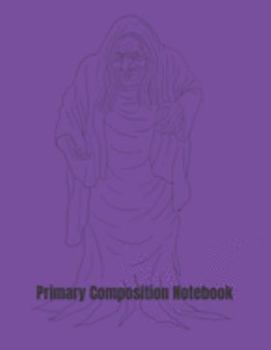 Paperback Primary Composition Notebook: Spooky Old Witch Halloween Primary School Practice Paper Book