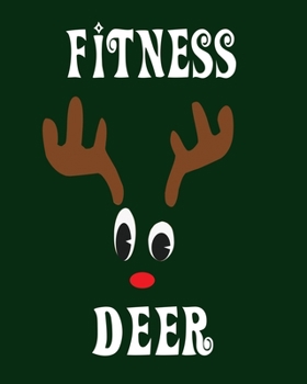 Fitness Deer: Blank 8" x 10" 200 Pages Thick Unruled Sketchbook DIY Journal