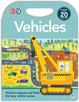Hardcover Magnetic Play Vehicles Book