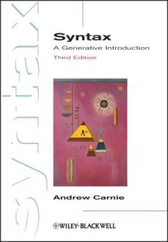 Paperback Syntax: A Generative Introduction Book