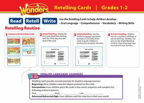 Hardcover Reading Wonders, Grade 1, Retelling Cards Book