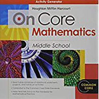 Hardcover On Core Mathematics: Activity Generator CD-ROM Grades 6-8 Book
