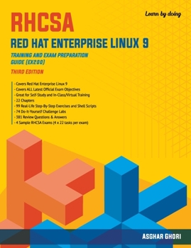 Paperback RHCSA Red Hat Enterprise Linux 9: Training and Exam Preparation Guide (EX200), Third Edition Book