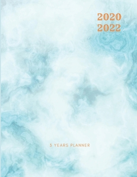 Paperback 2020-2022 3 Year Planner Blue Marble Monthly Calendar Goals Agenda Schedule Organizer: 36 Months Calendar; Appointment Diary Journal With Address Book