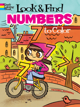 Paperback Look & Find Numbers to Color Book