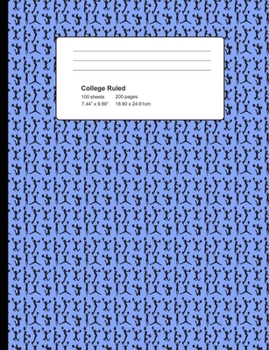 College Ruled 200 Pages: Light Blue Cheerleader Composition Notebook, Cute Cheerleader Pattern College Composition Book, Notebook For Cheerleaders