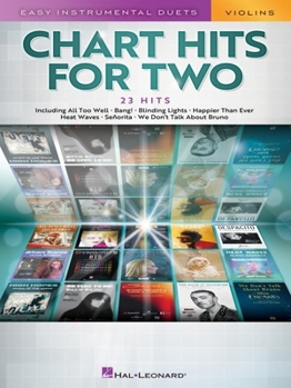 Paperback Chart Hits for Two: Easy Instrumental Duets for Two - Violin Edition Book