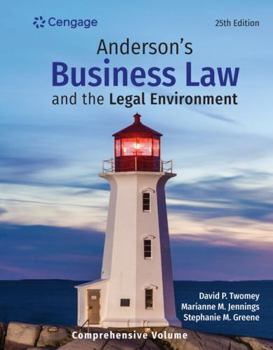 Anderson's Business Law & The Legal Environment - Comprehensive Edition