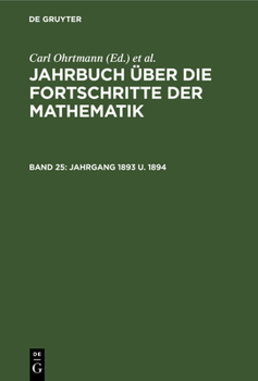 Hardcover Jahrgang 1893 U. 1894 [German] Book