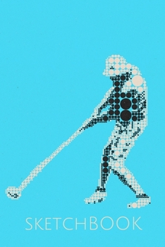 Blue Pixel Golf Sketchbook: Sketchpad: 6 x 9 in, 120 pages with border. Drawing Pad for work, school, college (kids,  girls, boys, children) Sport Golf Tee Driver Clubs Irons Par Accessories